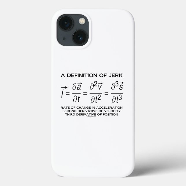 A Definition Of Jerk Physics Equation Humor Case-Mate iPhone Case (Back)