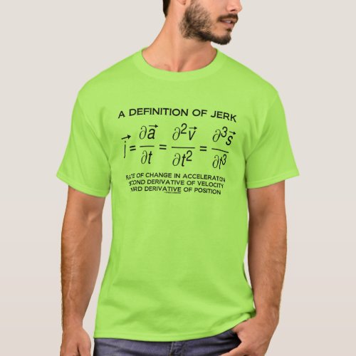 A Definition Of Jerk Physics Equation Humor T_Shirt