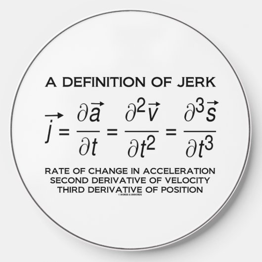A Definition Of Jerk Physics Equation Humor Wireless Charger (Front)
