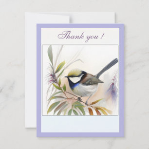 A Delicate Bird of Gratitude Thank You Card