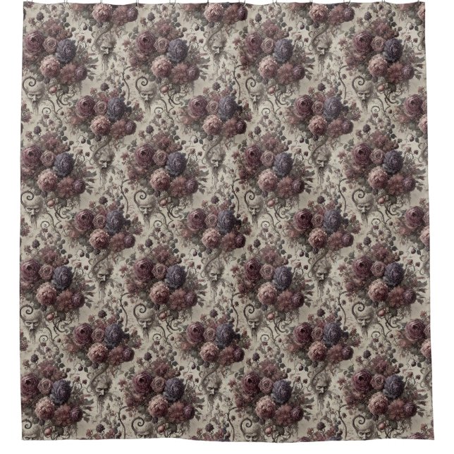 A Delicate Repulsion – Gothic Victorian Design Shower Curtain (Front)