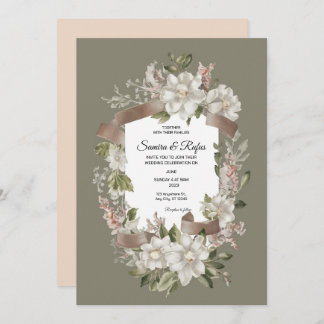 A delicate traditional Wedding invitation
