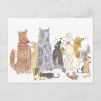 A delightful dog postcard