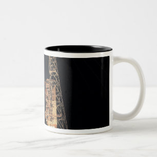 A Delta IV Heavy rocket lifts off Two-Tone Coffee Mug