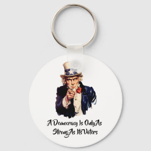 A Democracy Is Only As Strong As Its Voters Keychain