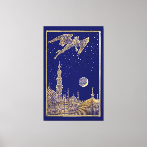 A demon flying at night canvas print