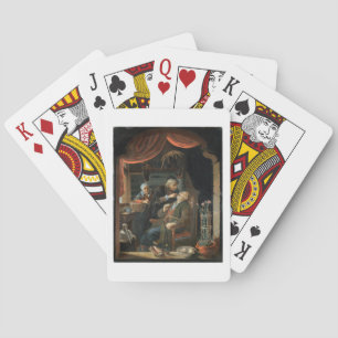 A Dentist Examining The Tooth of an Old Man (oil o Poker Cards