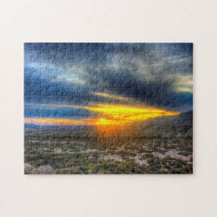 A Desert Sunset Texas . Jigsaw Puzzle
