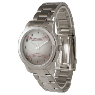 A Design of a Base or Soft Ball Black Numbers Watch