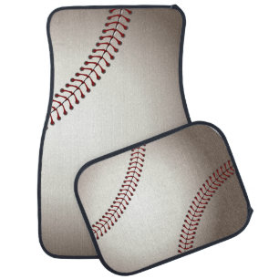 A Design of a Base or Soft Ball Car Floor Mat