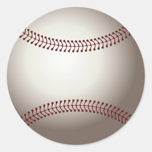A Design of a Base or Soft Ball Classic Round Sticker