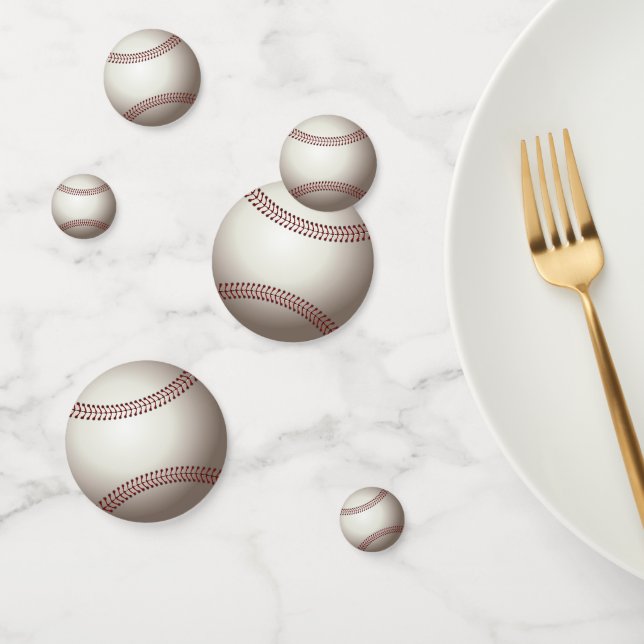 A Design of a Base or Soft Ball Confetti (Group)