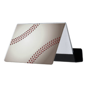 A Design of a Base or Soft Ball Desk Business Card Holder