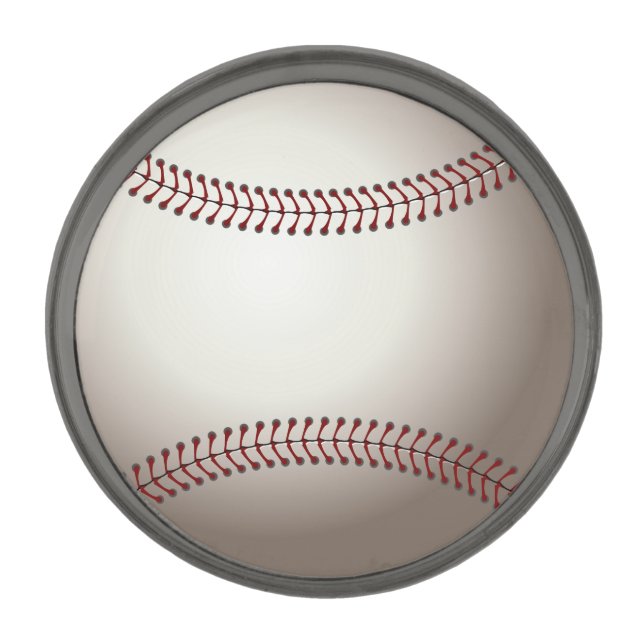 A Design of a Base or Soft Ball Gunmetal Finish Lapel Pin (Front)