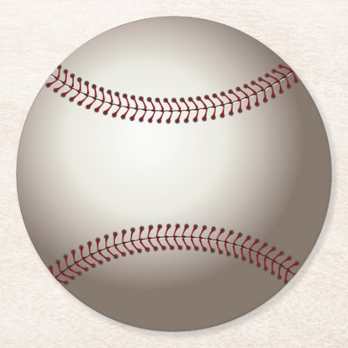 A Design of a Base or Soft Ball Round Paper Coaster