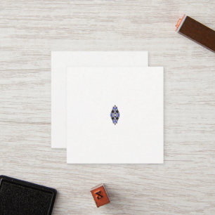 a design of a blue and black flower loyalty card
