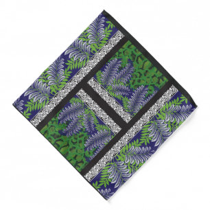 a design of a green and yellow pattern bandana