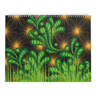 a design of a mirror and some plants calendar