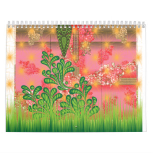 a design of a mirror and some plants calendar