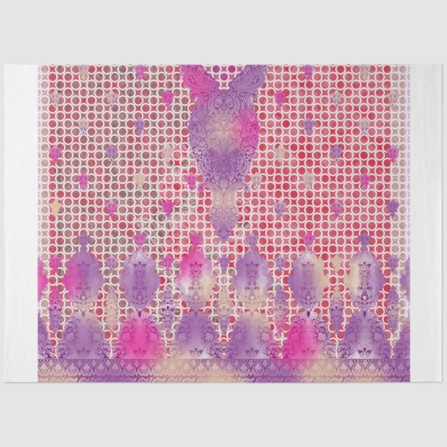 a design of a purple background with dots tissue paper (Front)