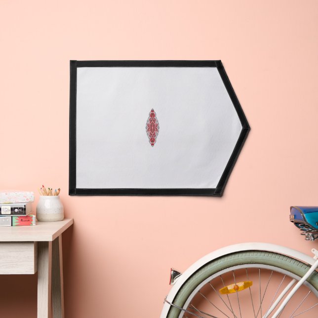 a design of a red and white pattern pennant (Insitu 2)