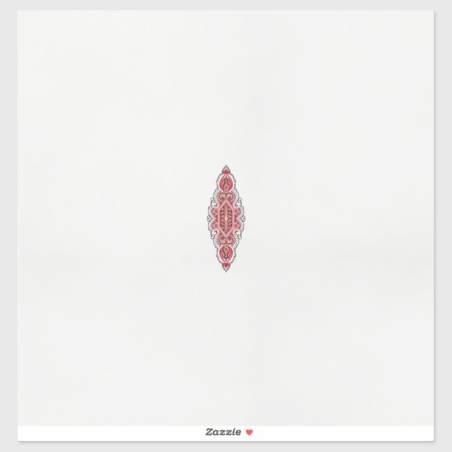 a design of a red and white pattern sticker (Sheet)