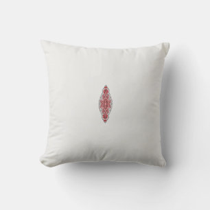 a design of a red and white pattern throw pillow