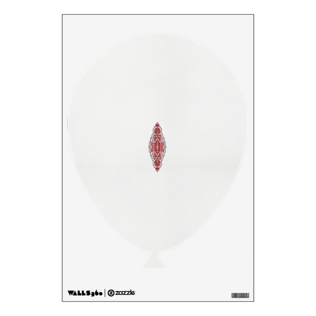 a design of a red and white pattern wall decal (Front)