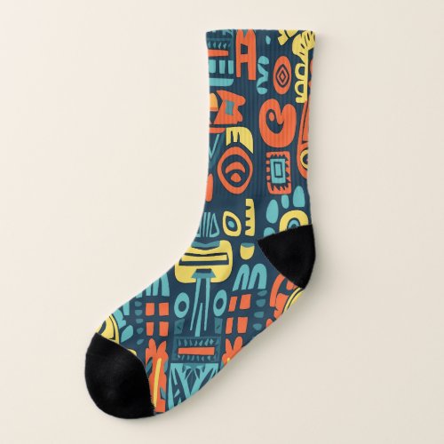 A design with the motifs of the Aztec culture Socks