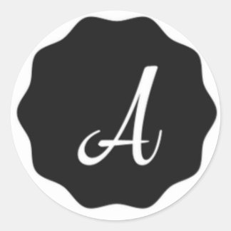 A designer logo of letter A Classic Round Sticker