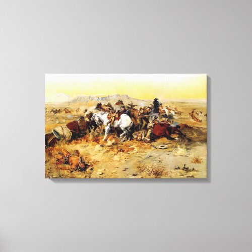A Desperate Stand by CM Russell Canvas Print