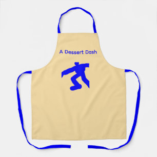 A Dessert Dash Cream Apron Blue Straps
