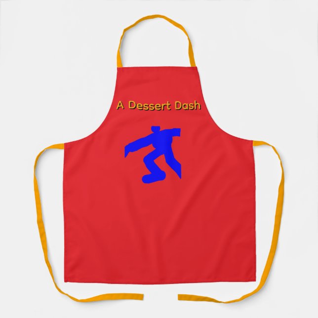 A Dessert Dash Red Apron Orange Straps (Front)