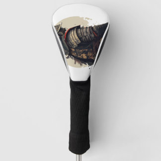 A detailed samurai illustration  golf head cover