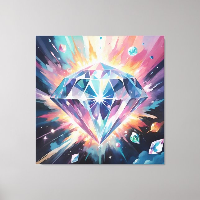 A diamond in space canvas print (Front)