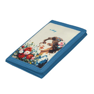 a diary tri-fold wallet