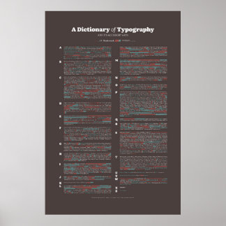 A Dictionary of Typography - All Words Poster