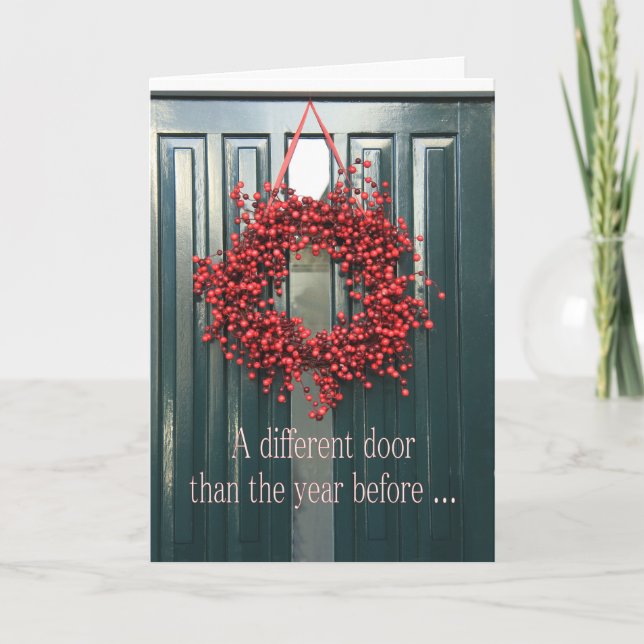 A Different door - New Address Holiday card (Front)