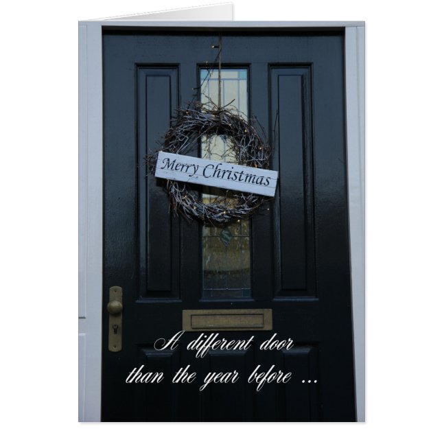 A Different door - New Address Holiday card (Front)