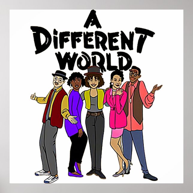 A Different World Black TV Shows TShirt Poster (Front)