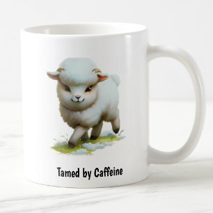 A Digital Painting of a Very Cute Dall Sheep Coffee Mug
