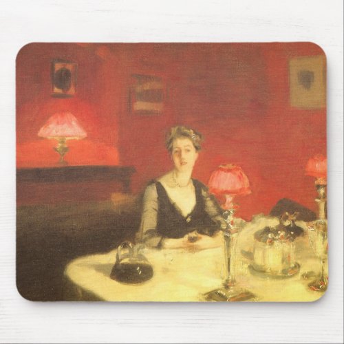 A Dinner Table at Night by John Singer Sargent Mouse Pad