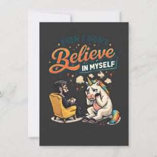 A discouraged unicorn in therapy invitation