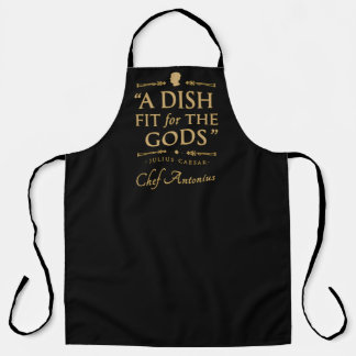 A Dish Fit for the Gods Black Gold Chef Apron