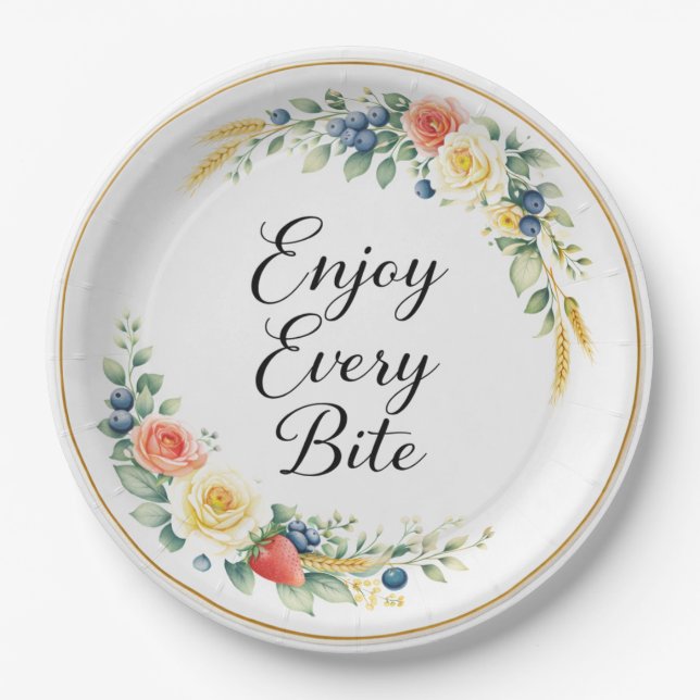 A dish that combines art and taste paper plates (Front)