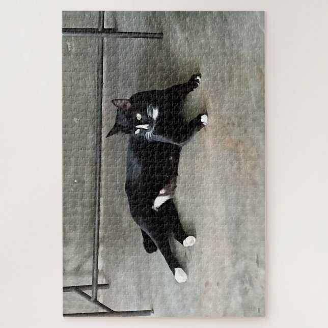 A distinguished tuxedo cat jigsaw puzzle (Vertical)