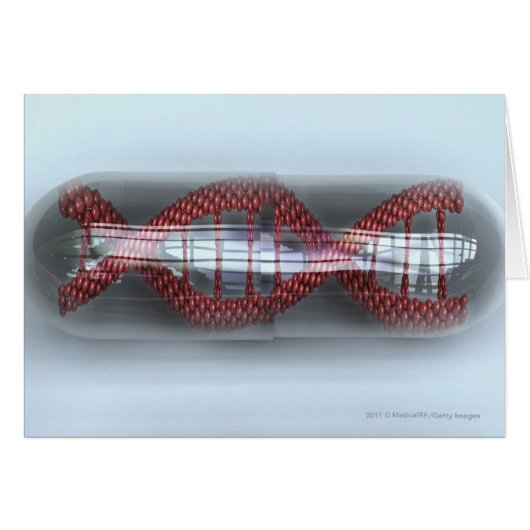 A DNA strand in a capsule Cards (Front Horizontal)