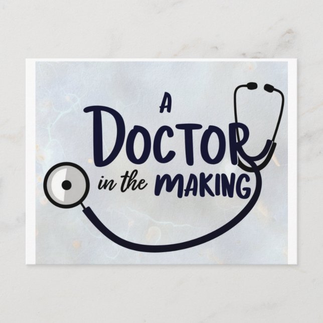 A doctor in the making postcard (Front)