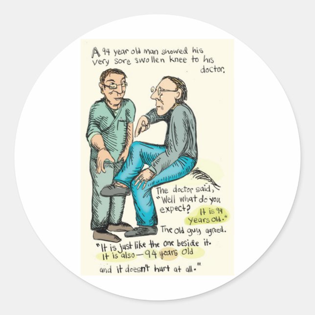 A Doctor Patient Conversation Classic Round Sticker (Front)