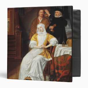 A Doctor Visiting a Young Lady in a Bedroom (oil o 3 Ring Binder